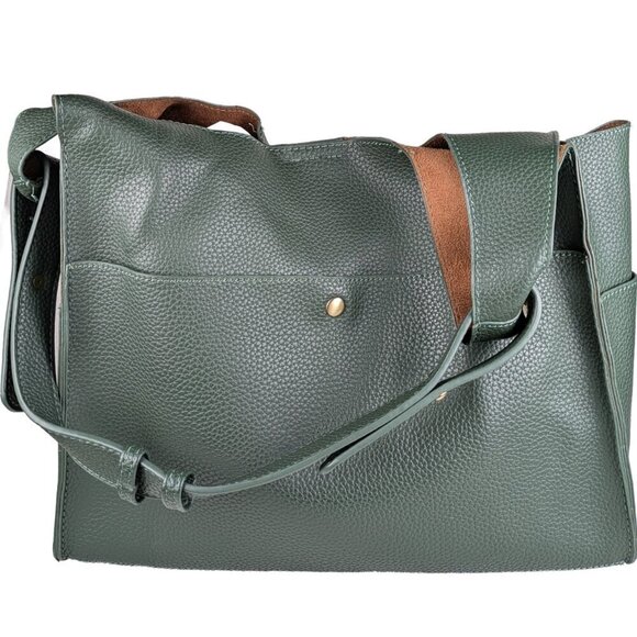 Anthropologie Ellery Pleather Slouchy Tote in Sage Green - Picture 1 of 7